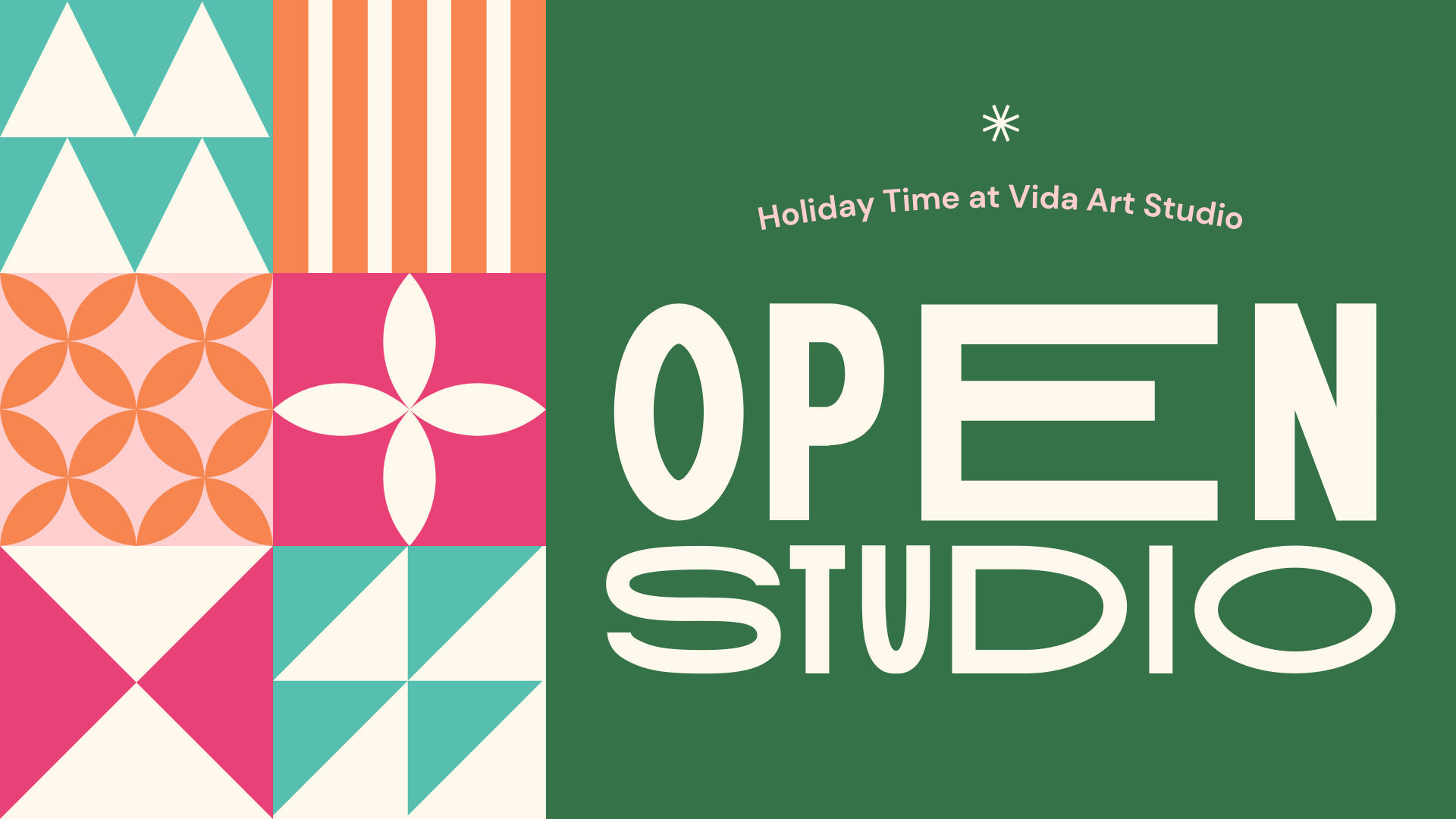 It's Holiday Time Open Studio at Vida Art Studio